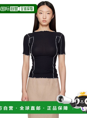 1h可退 潮奢 Baserange 女士 海军蓝 Omato T 恤 TTOM3针织衫