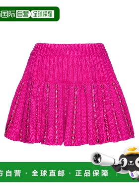 VALENTINO 女士半身裙 1B0KG02Z7HHUWT SS2023 粉红色百褶裙a字裙