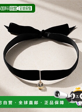 1h可退 潮奢 Mateo 女士 14K 金,天鹅绒托帕石钻石短项链 GEMN01B