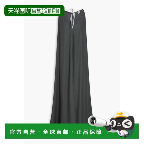 toteme 女士 剪口缎面绉纱长款连衣裙 243WRD0122FB0020029LEAD