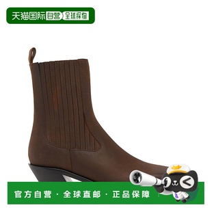 女士 1h可退 Muaddi Amina 40毫米Chiara蜡涂层皮革切尔西靴 潮奢