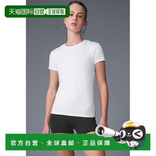 alo yoga  纯色休闲短袖网球 T恤 女款w1404rBlack