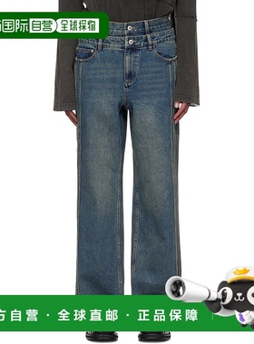 1h可退 潮奢 Feng Chen Wang 男士 蓝色 Multi Seam Straight Leg