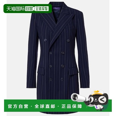 1h可退 潮奢 ralph lauren 拉尔夫劳伦 女士 条纹双排扣羊毛西装