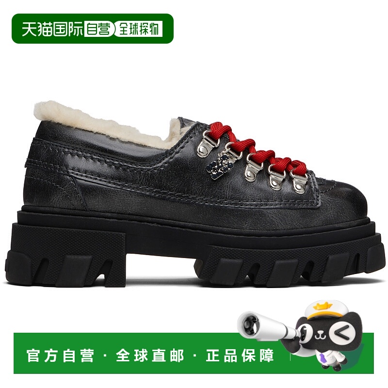 1h可退 潮奢 GANNI 甘尼 女士 黑色 Cleated 德比鞋 S3212厚底鞋