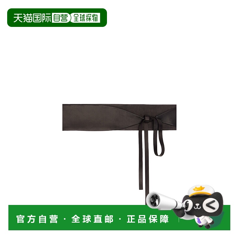 1h可退 THE ROW 女士腰带 W1737L108DBR SS2025 黑色 系带腰带