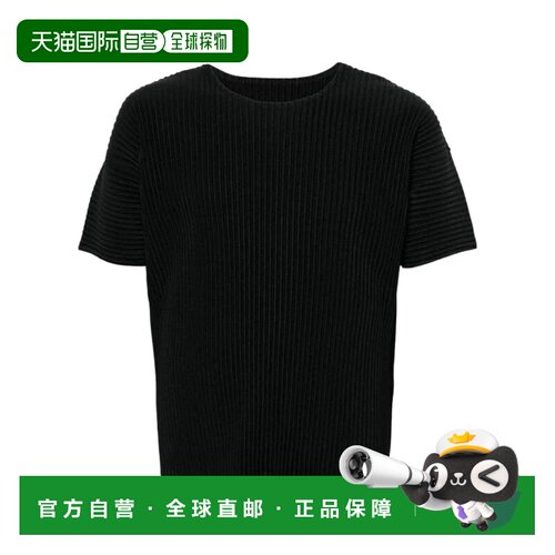 ISSEY MIYAKE 男士T恤 HP68JK52015 AW2026 黑色 短袖T恤