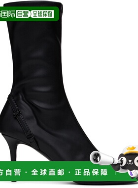 1h可退 潮奢 Courreges 女士 黑色 Oblique Stretch Leather Effe