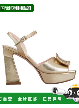 1h可退 奢淘 Roger Vivier 徽标高跟凉鞋 女 RVW69935110KAC
