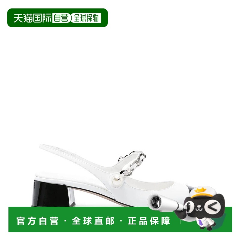 1h可退 潮奢 Miu Miu 缪缪 女士 双色链条高跟鞋 5I045EF03506E