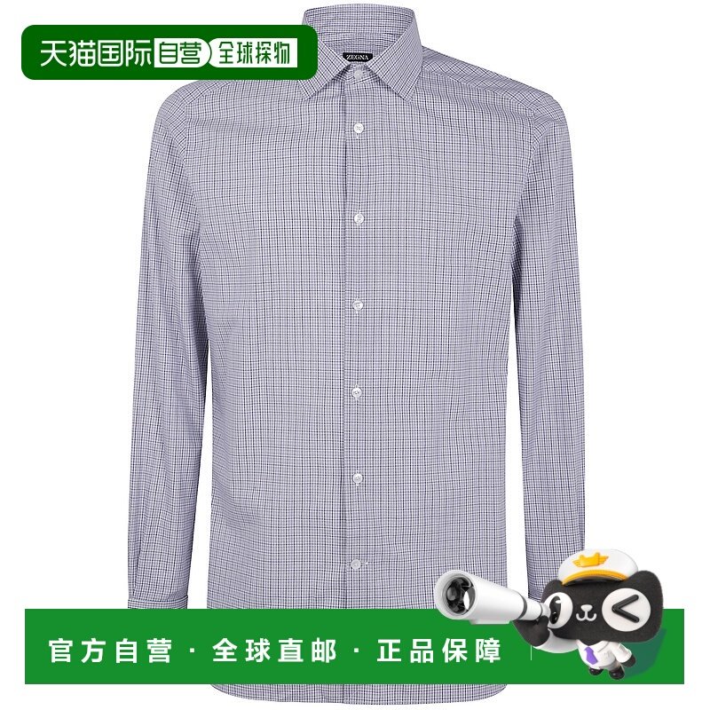 Zegna男士衬衫201605A29MS0MT406长袖杰尼亚