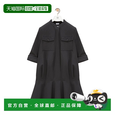 LOEWE 女士连衣裙 S359Y09XG41100 SS2025 黑色 圆领连衣裙