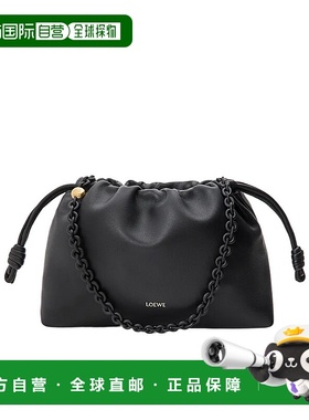LOEWE 女士单肩包 A411FCRX841100 AW2025 黑色 中号 Flamenco Pu