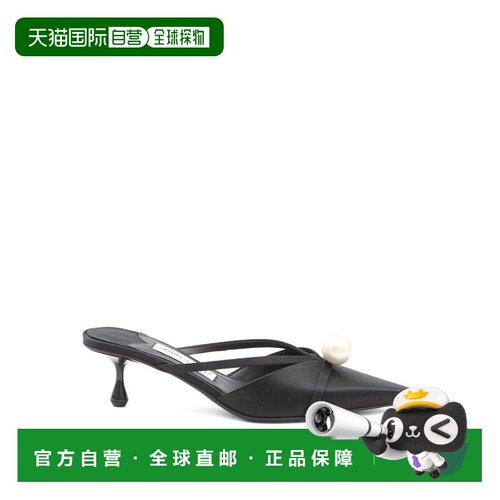 JIMMY CHOO 女士凉鞋 SANAMULE50AODBLACKWHITE AW2025高跟