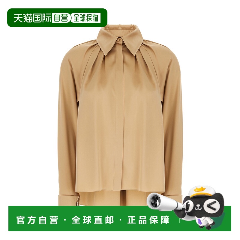 1h可退 MAX MARA 女士衬衫 SALICE032 SS2025 驼色