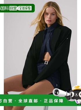 alo yoga 纯色廓形长袖西装 女款 黑色/Blackw4603r