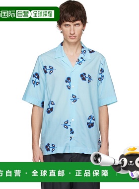 1h可退 潮奢 Paul Smith 保罗 史密斯 男士 蓝色 Tri Flower 短袖