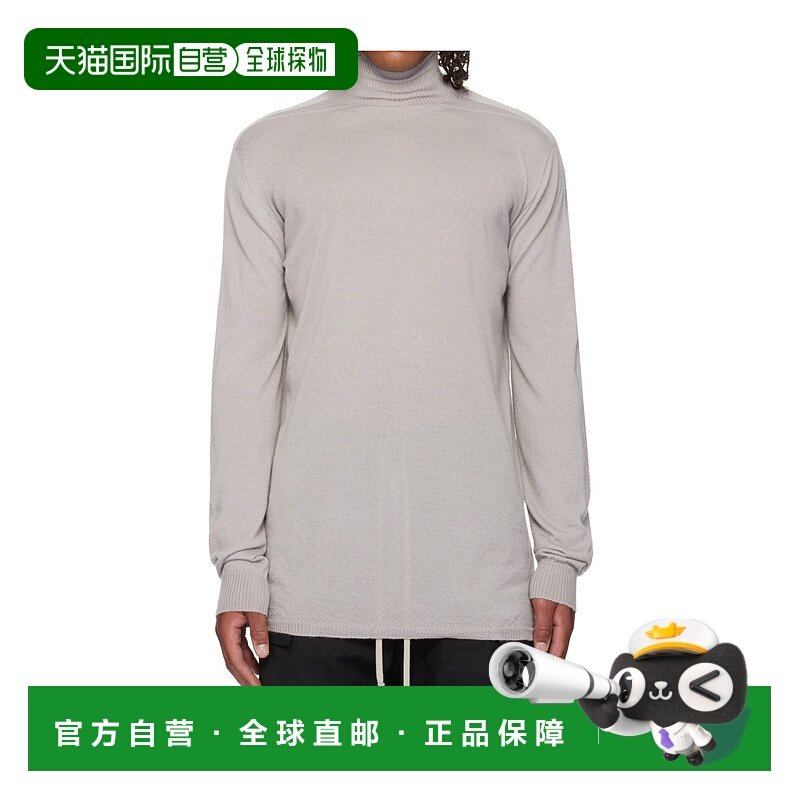 RICK OWENS 男士针织衫 RU02E1626WS08 AW2025 灰色