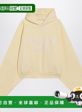 1h可退 潮奢 Essentials 女士 90’s 黄色连帽衫 192SP257828FWGY