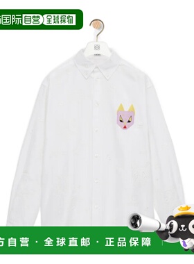 LOEWE 男士衬衫 H526Y05WG72016 SS2026 白色 LOEWE x Louis Wain