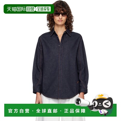 潮奢 Jacquemus 女士 海军蓝 The Amelo de-Nîmes 牛仔衬衫 26ESH