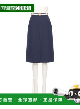 1h可退 潮奢 valentino 华伦天奴 女士 繫帶前開衩半身裙 7B3RADM