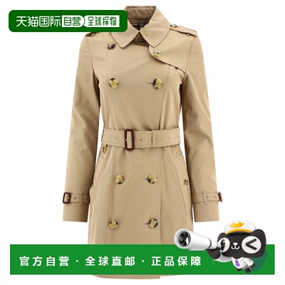 BURBERRY 女士大衣 8079408 SS2025 浅棕色 Double-breasted tren