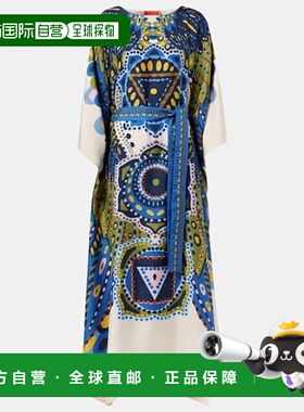 1h可退 潮奢 La Doublej 女士 印花真丝长款连衣裙