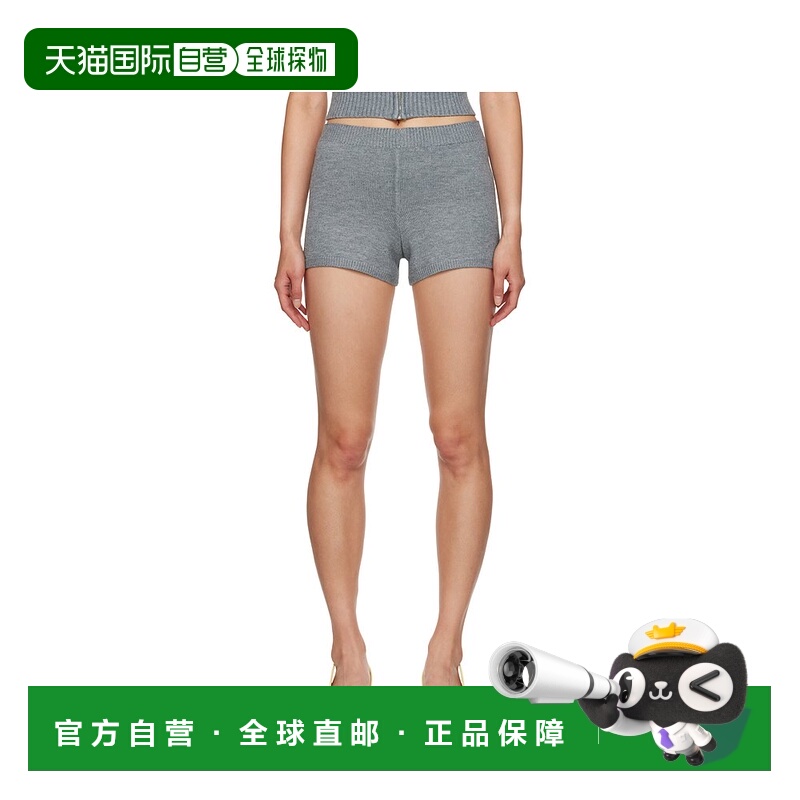 1h可退 潮奢 Danielle Guizio 女士 灰色 Calesia 短裤 F24202S04