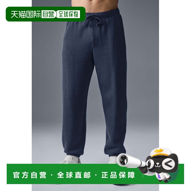 alo yoga Triumph Restore 纯色logo印花宽松运动长裤 男款m5203r图片