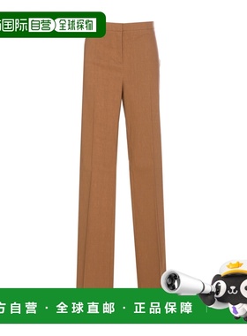 PINKO 女士休闲裤 104690A0IML31 SS2025 棕色直筒裤