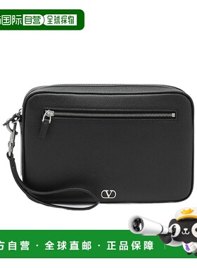 VALENTINO 男士化妆包 YP0AN8UAG0NO AW2025 黑色 拉链手拿包