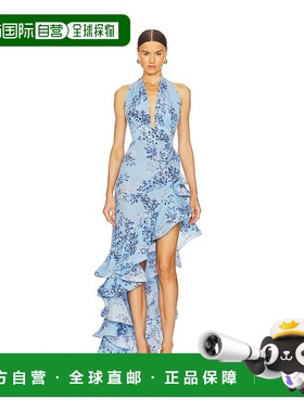 1h可退 潮奢 Bronx and Banco 女士 Bronte 深红花长款连衣裙 BB2