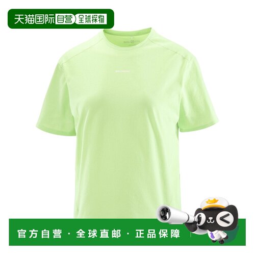 1h可退 SALOMON 女士T恤 LC2846400 SS2026 绿色 TRACKLINE 短袖T