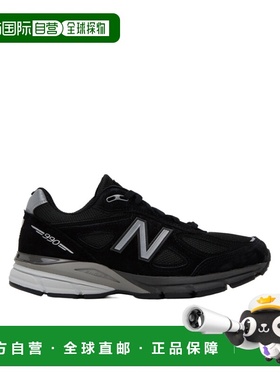 NEW BALANCE 男士运动鞋 U990BL4 AW2024 黑色 侧面徽标低帮板鞋