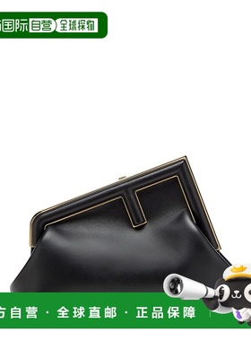 FENDI 女士单肩包 8BP129ABVEF0KUR SS2024 黑色 FIRST PETIT手拿