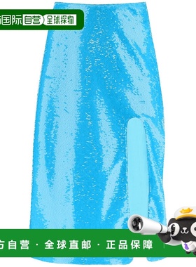 GANNI 女士半身裙 F7865803 蓝色 Ganni sequined midi skirt