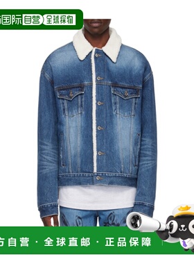WE11DONE 男士夹克 WDDJ322378UBL AW2022 蓝色 徽标牛仔外套