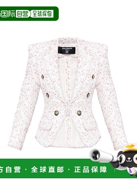 BALMAIN 女士西服 FF1SI091XL02GRD AW2025 白色 Tweed blazer