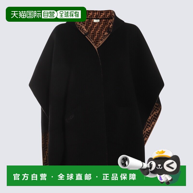 1h可退 FENDI 女童夹克 JFQ056AKLSF1M0T AW2026 黑色 针织双面斗