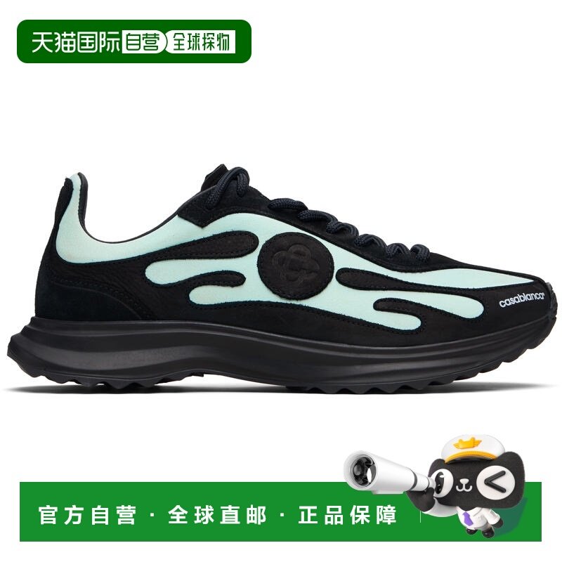 1h可退 潮奢 Casablanca 男士 黑色 & 蓝色 Stade 运动鞋 AAW25SN