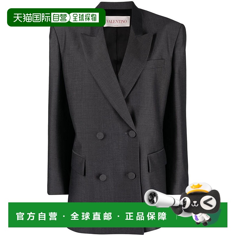 1h可退 VALENTINO 女士外套 3B0CE3D387RJ73 AW2024 花色 双排扣