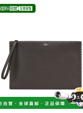 FENDI 男士卡包 7N0134AP3BF1RXY SS2025 黑色 Selleria 中号扁平