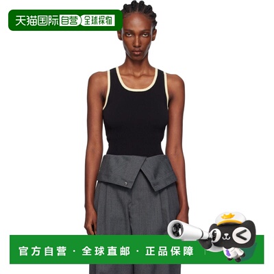 J.W. Anderson 女士 黑色 Contrast Trim 背心 KW1442YN0432781Bl