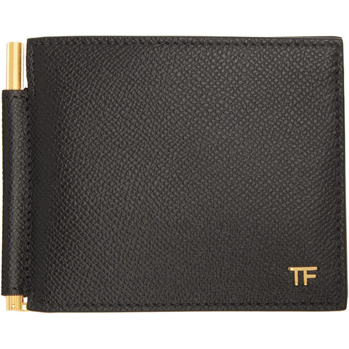 Tom Ford 汤姆 福特 男士 黑色小号 Grain Leather T Line Money