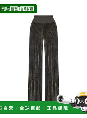 RICK OWENS 女士休闲裤 RP02E4301V25 AW2025 绿色 Velvet wide-l