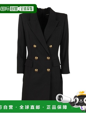 BALMAIN 女士半身裙 UF16222C1970PA AW2020 黑色 黑色双排扣西装