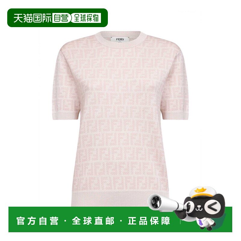 FENDI 女士T恤 FZXE50AYM1F1UKC SS2026 粉红色 短袖毛衣