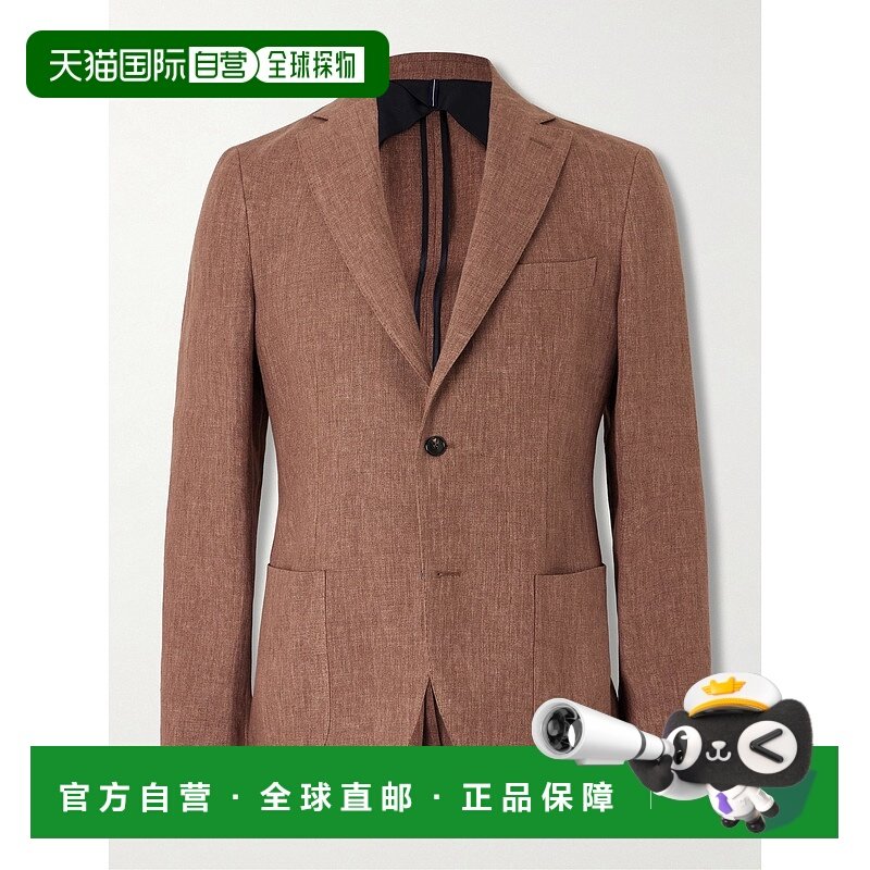 1h可退 潮奢 Slowear 男士 Venezia 1951 修身件染亚麻西装外套 6