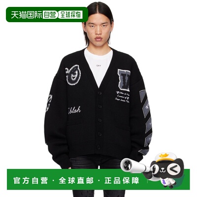 1h可退 潮奢 off-white 男士 黑色 Varsity 开衫 OMHB019C99KNI00